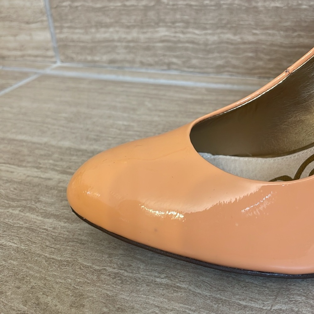 SAM EDELMAN UEC size 8 “Camdyn” Stiletto Heels coral orange pink heel detail - Picture 16 of 16
